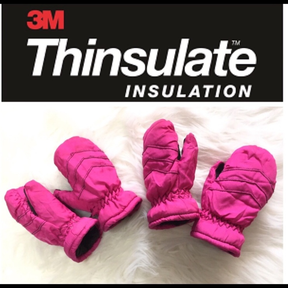 Gently Worn - 3M insulate pink mittens **2 pair**